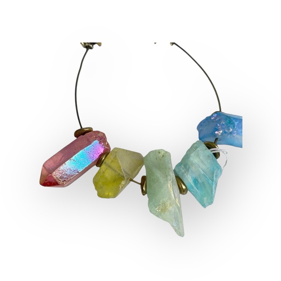 new SOTM Jewels 𑁍 Chakra Crystals Spiritual Statement Pendant Necklace 𑁍 Gold - Picture 8 of 16